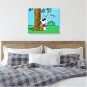 Snoopy "Joe Cool" Permanent Canvas Afdruk (Insitu (Slaapkamer))