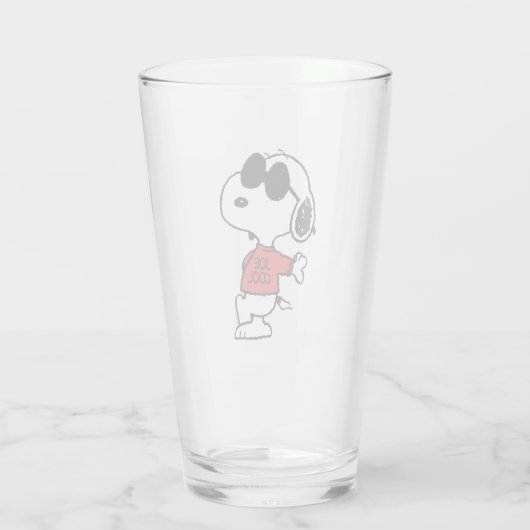 Snoopy "Joe Cool" Permanent Glas (Achterkant)