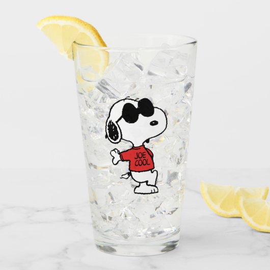 Snoopy "Joe Cool" Permanent Glas (Voorkant ijs)