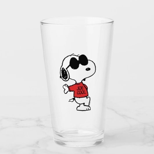 Snoopy "Joe Cool" Permanent Glas (Voorkant)