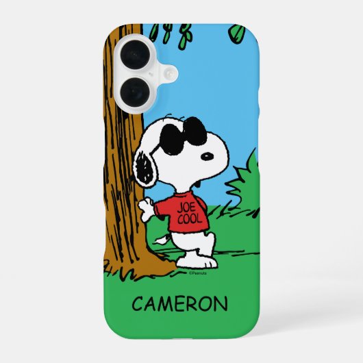 Snoopy "Joe Cool" Permanent iPhone 16 Hoesje (Achterkant)