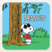 Snoopy "Joe Cool" Permanent Kartonnen Onderzetters (Voorkant)