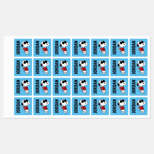 Snoopy "Joe Cool" Permanent Labels (Vel)