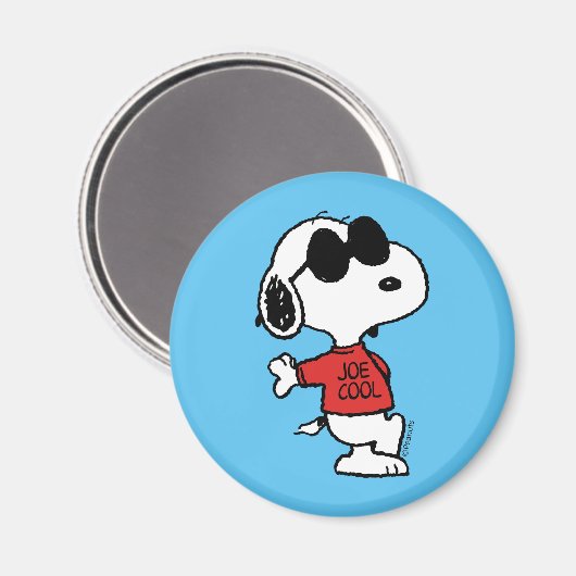 Snoopy "Joe Cool" Permanent Magneet (Voorkant / Achterkant)