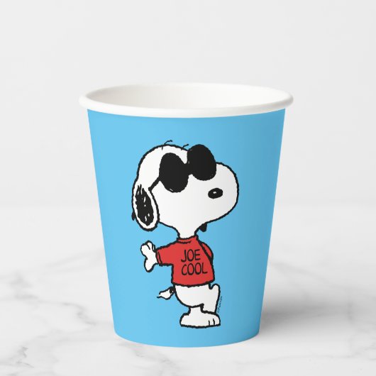 Snoopy "Joe Cool" Permanent Papieren Bekers (Voorkant)