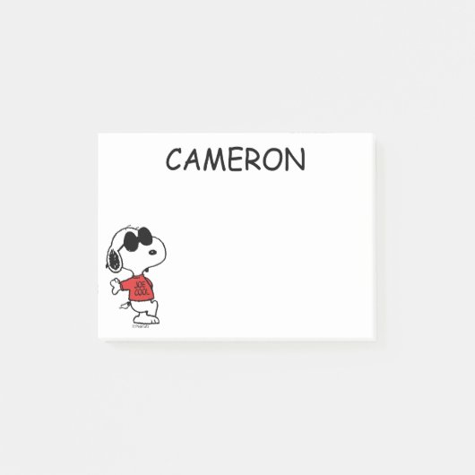 Snoopy "Joe Cool" Permanent Post-it® Notes (Voorkant)