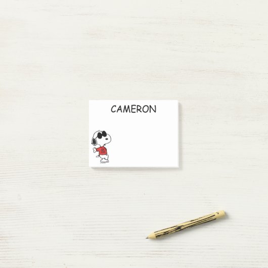 Snoopy "Joe Cool" Permanent Post-it® Notes (Op bureau)