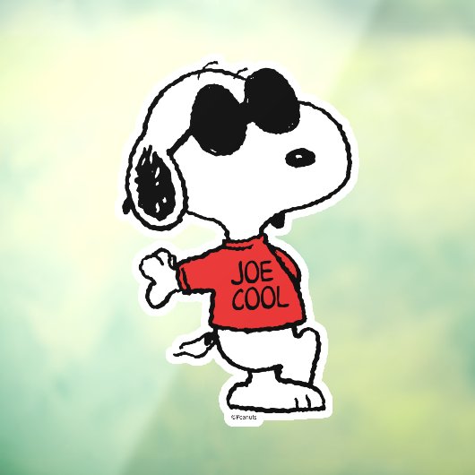 Snoopy "Joe Cool" Permanent Raamsticker (Vel 3)