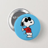 Snoopy "Joe Cool" Permanent Ronde Button 5,7 Cm (Voorkant /achterkant)