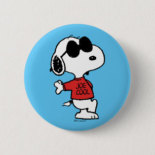 Snoopy "Joe Cool" Permanent Ronde Button 5,7 Cm