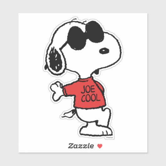 Snoopy "Joe Cool" Permanent Sticker (Vel)