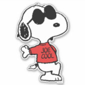 Snoopy "Joe Cool" Permanent Sticker (Voorkant)