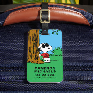 Snoopy "Joe Cool" Staand Bagagelabel