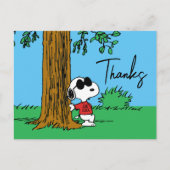 Snoopy "Joe Cool" staand | Dank u Briefkaart (Voorkant)
