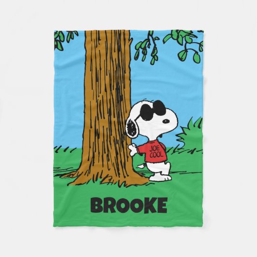 Snoopy "Joe Cool" Staand Fleece Deken (Voorkant)