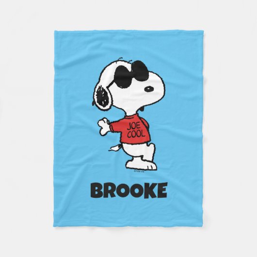Snoopy "Joe Cool" Staand Fleece Deken (Voorkant)