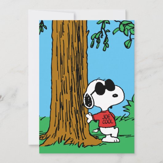 Snoopy "Joe Cool" Staand Kaart (Voorkant)