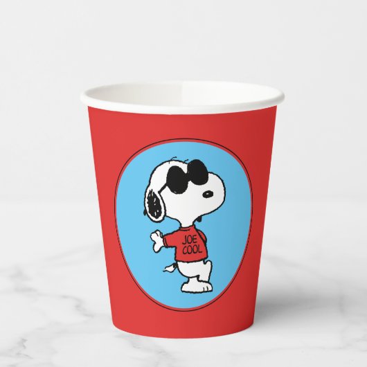 Snoopy "Joe Cool" Staand Papieren Bekers (Links)