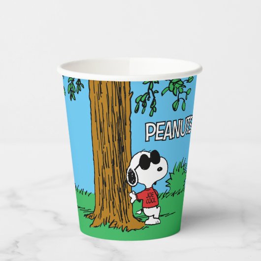Snoopy "Joe Cool" Staand Papieren Bekers (Links)