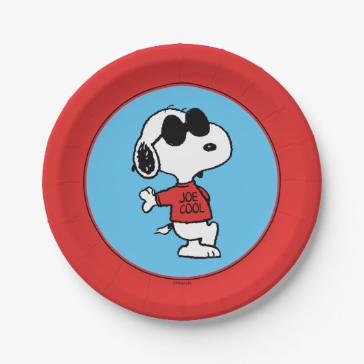 Snoopy "Joe Cool" Staand Papieren Bordje (Voorkant)