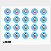Snoopy "Joe Cool" Staand Ronde Sticker (Vel)
