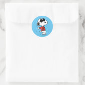 Snoopy "Joe Cool" Staand Ronde Sticker (Tas)