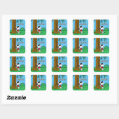 Snoopy "Joe Cool" Staand Vierkante Sticker (Vel)