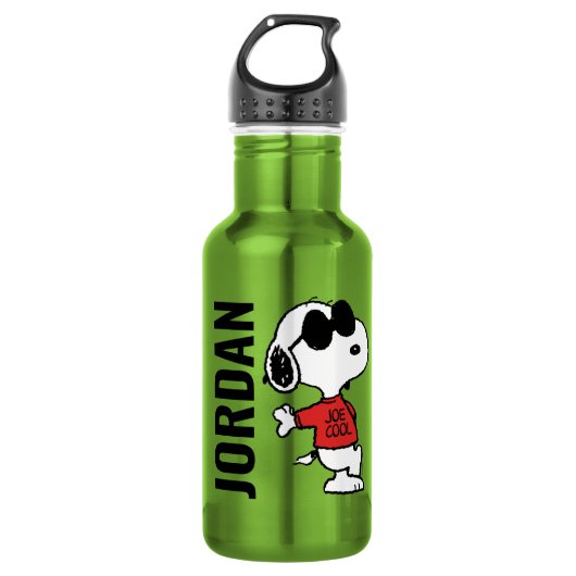 Snoopy "Joe Cool" Staand Waterfles (Voorkant)
