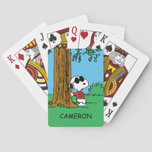 Snoopy "Joe Cool" staande speelkaarten (Achterkant)