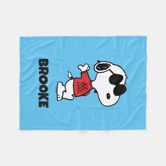 Snoopy "Joe Cool" Standing Fleece Deken (Voorkant (Horizontaal))