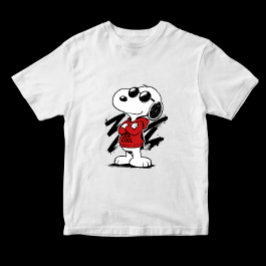 Snoopy Joe Cool stijlvolle handgetekende cartoon T-shirt