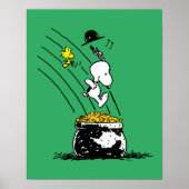 Snoopy Jumping in Pot of Gold Poster (Voorkant)