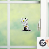 Snoopy Jumping in Pot of Gold Raamsticker (Huis)