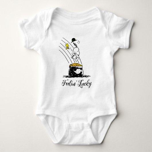 Snoopy Jumping in Pot of Gold Romper (Voorkant)