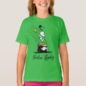 Snoopy Jumping in Pot of Gold T-shirt (Voorkant)