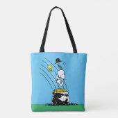 Snoopy Jumping in Pot of Gold Tote Bag (Achterkant)