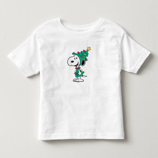 snoopy kerstbomen kinder shirts (Voorkant)