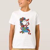 snoopy kerstcadeau t-shirt (Voorkant)