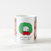 Snoopy Kerstkrans | Beste papa foto Koffiemok (Center)