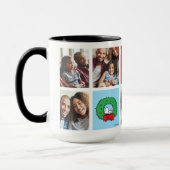 Snoopy Kerstkrans | Mam Fotocollage Mok (Links)