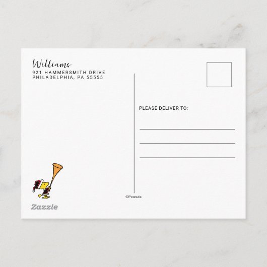 Snoopy Kerstmis Familie Fotocollage Feestdagenkaart (Achterkant)