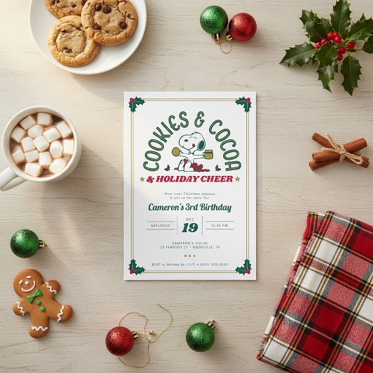 Snoopy | Koekjes en cacao-verjaardag Kaart