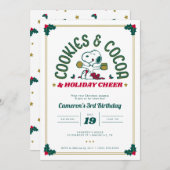 Snoopy | Koekjes en cacao-verjaardag Kaart (Voorkant / Achterkant)