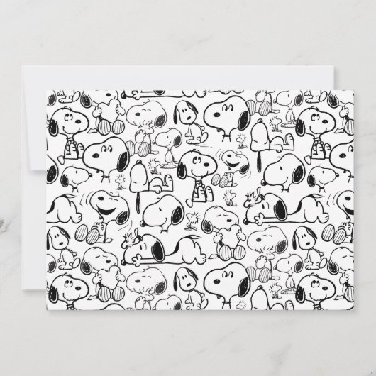 Snoopy Lachende Glimlach Patroon Kaart (Voorkant)