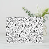 Snoopy Lachende Glimlach Patroon Kaart (Staand voorkant)