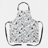 Snoopy Lachende Glimlach Patroon Schort (Voorkant)