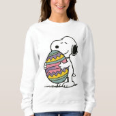 Snoopy legt op paasei trui (Voorkant)