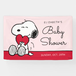 Snoopy | Lieve kleine schat Baby Shower Spandoek