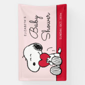 Snoopy | Lieve kleine schat Baby Shower Spandoek (Verticaal)