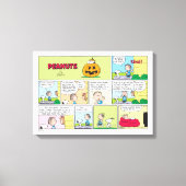 Snoopy & Linus | Het grote pompoen nieuws Canvas Afdruk (Voorkant)